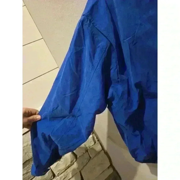 London Fog Men's Blue Windbreaker Golf Jacket Size L Zip Front Gorpcore Casual - Picture 12 of 14